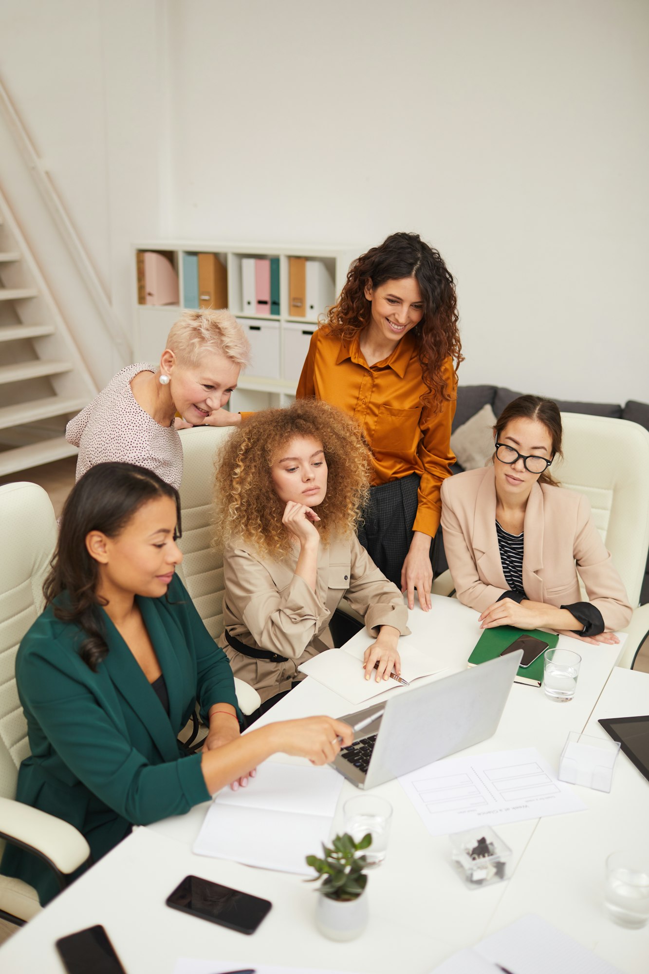 Ethnically Diverse Businesswomen Working